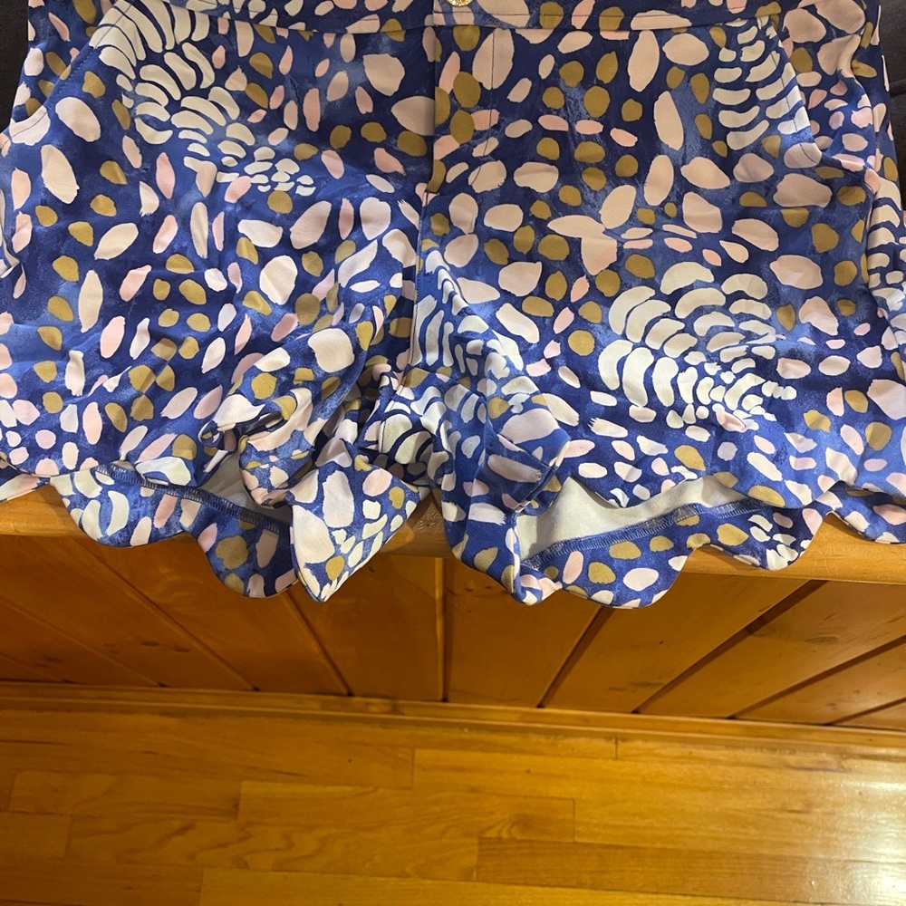 Stylish Blue and Pink Patterned Women's Shorts
